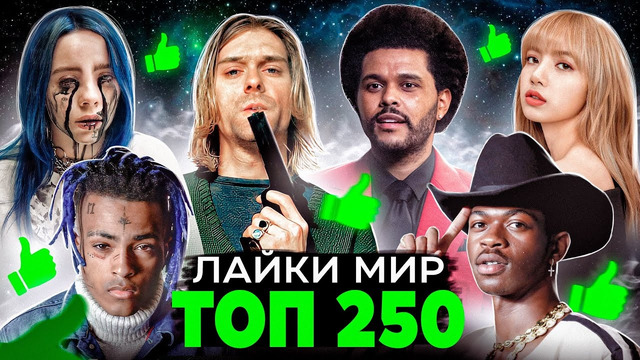 ТОП 250 ПЕСЕН по ЛАЙКАМ в МИРЕ 2007-2022 | Лучшие зарубежные песни и хиты за все время