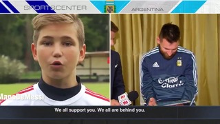 Аргентинские дети желают удачи Месси на Чемпионате Мира