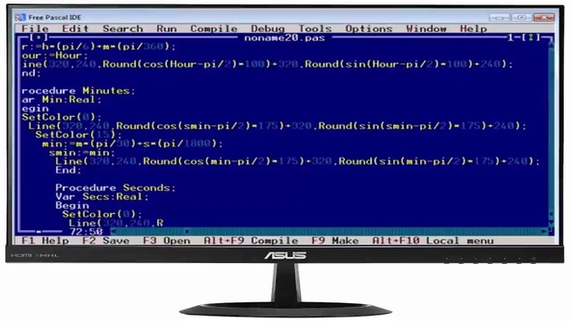 Pascal dasturlash tilida soat yaratish