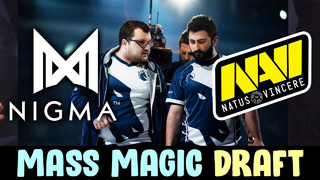 NIGMA vs NAVI — mass magic pick vs physical dmg draft