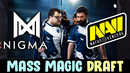 NIGMA vs NAVI — mass magic pick vs physical dmg draft
