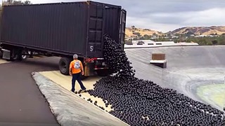 Зачем 96 000 000 черных шаров высыпали в водохранилище Лос Анджелеса