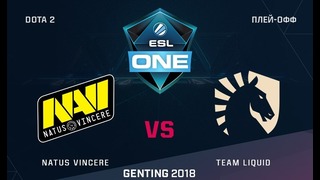 ESL One Genting 2018 – Natus Vincere vs Team Liquid (Game 1, Groupstage)