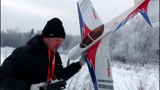 RC SebArt Sukhoi-29 30e Plane with Snow Skis [ FliteTest