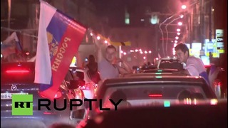 Russia Muscovites celebrate IIHF hockey championship victory