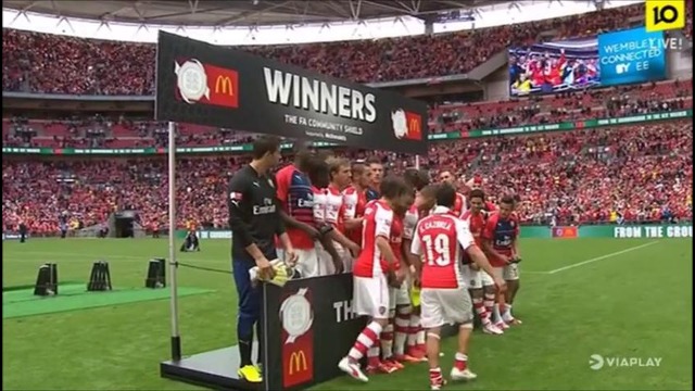 Церемония награждения Арсенала победителя Суперкубка 2014