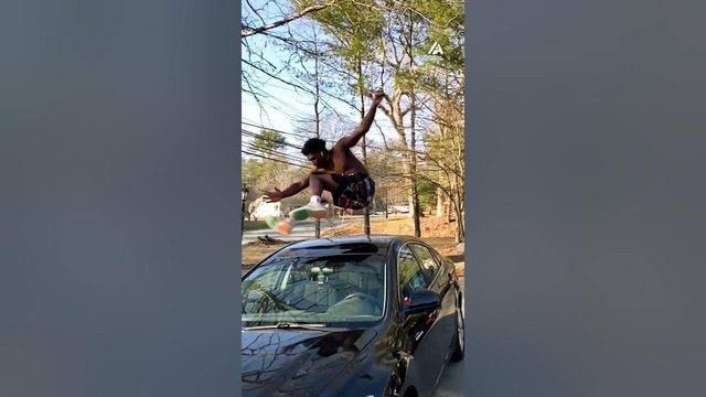 Guy Performs Long Jump Over Car | People Are Awesome