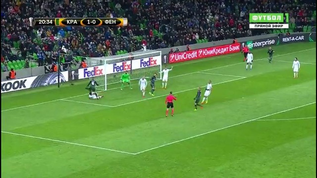 Краснодар – Фенербахче | Лига Европы УЕФА 2016/17 | 1/16 финала | 1-й матч