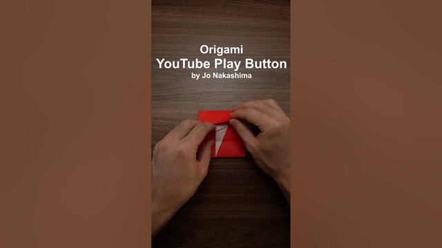 ORIGAMI YOUTUBE PLAY BUTTON #shorts