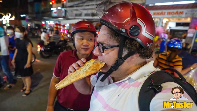 Тур по уличной еде на ночном рынке Can Tho, Vietnam