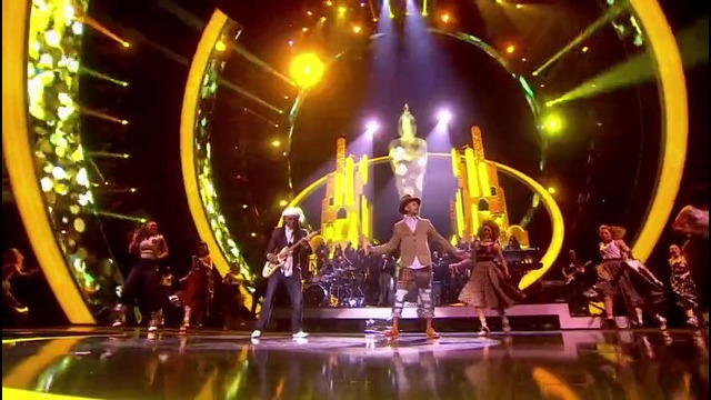 Pharrell & Nile Rodgers – Get Lucky/Good Times/Happy (Live BRIT Awards 2014)