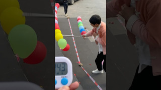 Most balloons burst with nunchaku in one minute – 74 by Xie Desheng (China)