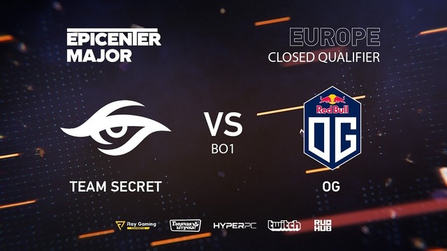 EPICENTER Major 2019 – Team Secret vs OG (EU Closed Quals, bo1)