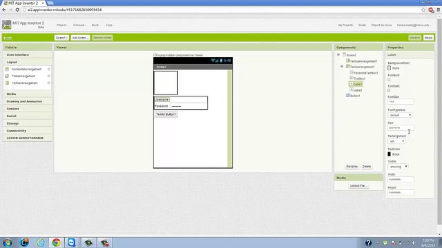 AppInventor-Tutorial #2 – Login Screen 1