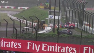 Crash Jules Bianchi (Авария Жюлье бьянки) GP-Japan (Suzuka)