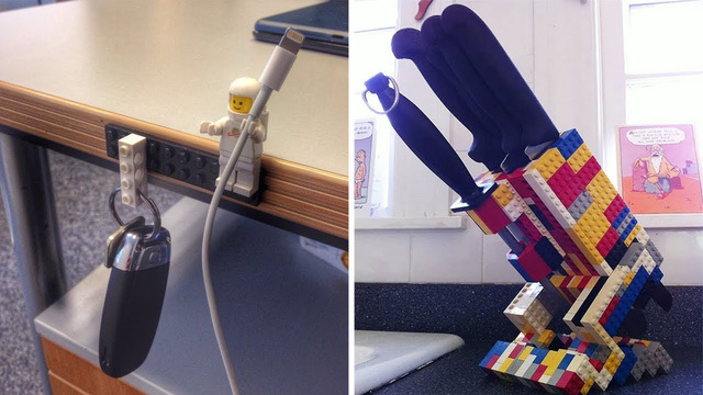 Гениальное использование конструктора LEGO дома