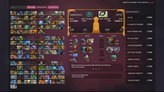 Immortals vs OpTic (Game 2) | Midas Mode Dota 2