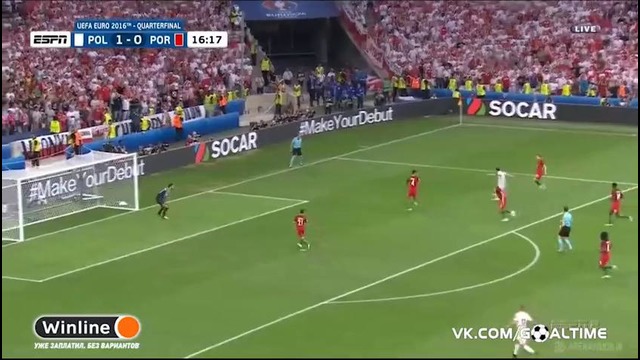 Польша – Португалия | Чемпионат Европы 2016 | 1/4 финала | Обзор матча