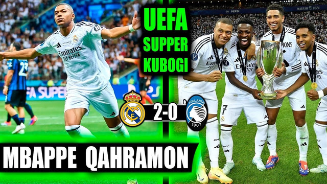 Uefa Supper Kubogi Real 2-0 Atalanta o’yinida Bellingham Mbappe haqida gapirishga majbur bo’ldi