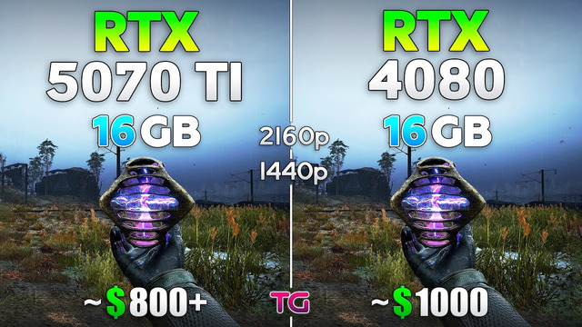 RTX 5070 Ti vs RTX 4080 – Test in 10 Games | 1440p & 4K