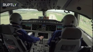 Видео первого полёта МС-21 в Иркутске
