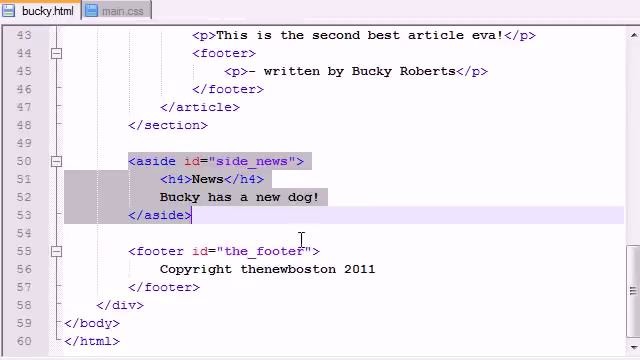 HTML5 Tutorial – 12 – Making Everything Pretty