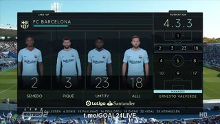 (HD) Леганес – Барселона | Испанская Ла Лига 2017/18 | 12-й тур