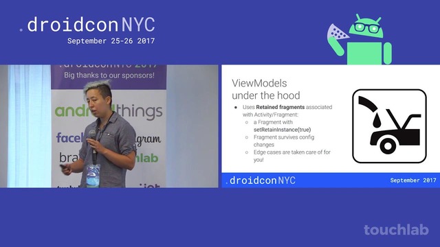 Droidcon NYC 2017 – ViewModels, LiveData and Lifecycles, oh my