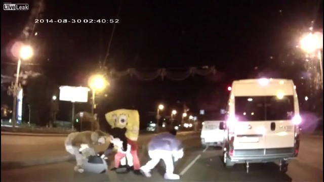 Серьезные разборки на дороге