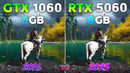 GTX 1060 vs RTX 5060 – 5 Gen Difference