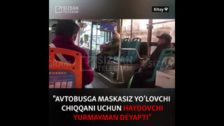 Хитойда автобусга маскасиз йўловчи чиқди