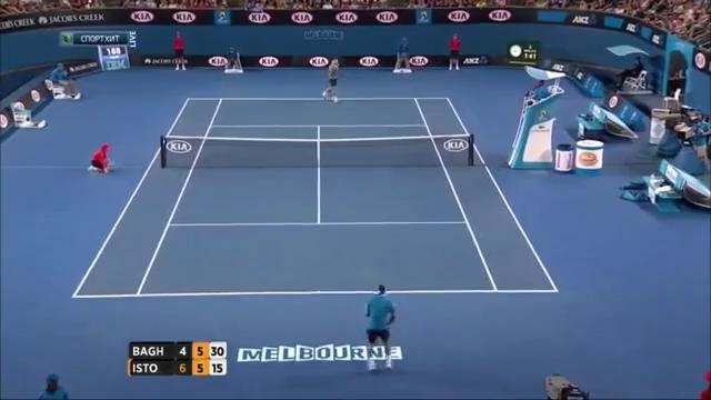 (HD) Denis Istomin vs Marcos Baghdatis Australian Open 2014 R1 – HIGHLIGHTS
