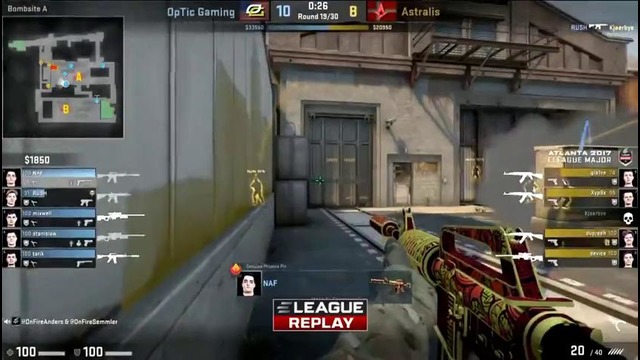 ELEAGUE Major 2017: Astralis vs OpTic (train) CS:GO