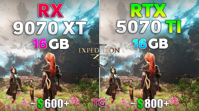 Clair Obscur: Expedition 33 – RX 9070 XT vs RTX 5070 Ti | 1080p | 1440p | 4K