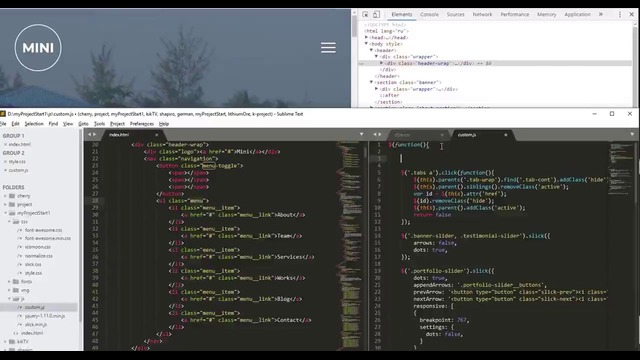 Верстка из psd Одностраничник #16 (адаптивная верстка) 2017