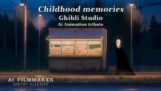 Воспоминания детства ( Ghibli Studio Ai animation tribute )