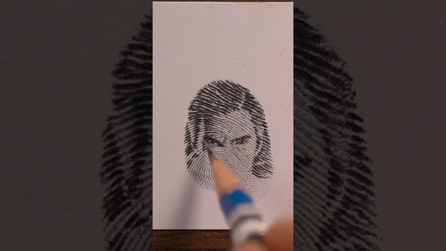 Try drawing portraits with fingerprints #Fingerprintsdrawing #shorts #dpartdrawing