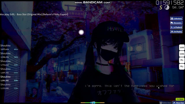 Osu! – Bass Slut – 138pp, 0 miss