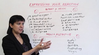 Speaking English- How to express your reaction