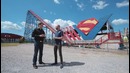 Riding the Superman virtual reality roller coaster at Six Flags