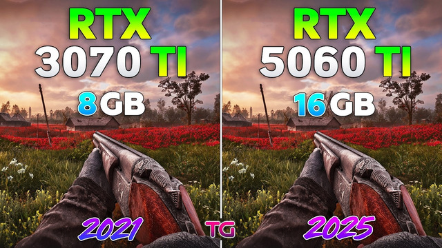 RTX 3070 Ti vs RTX 5060 Ti – Test in 10 Games