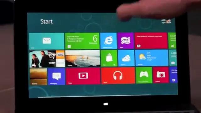 Asus Tablet 600 and Windows RT demo video