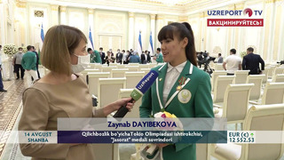Zaynab Dayibekova: Olimpiadadan medalsiz kelgan bo‘lsam ham Prezidentimiz mukofot topshirdilar