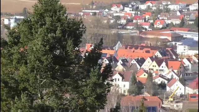 Небольшой Немецкий город с высоты птичьего полёта