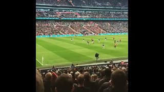 Фанаты Манчестер Юнайтед празднуют победный гол