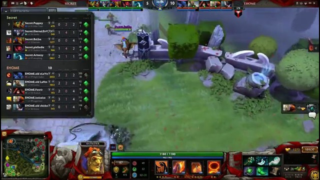 DOTA2: TI6: Team Secret vs EHOME (Group B, Game 1)