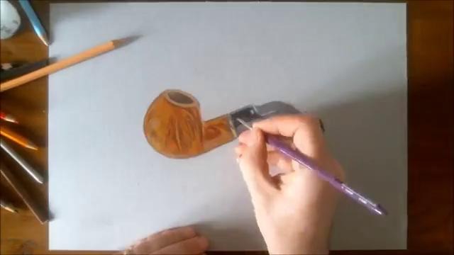 How to draw and color a Pipe (Time Lapse)