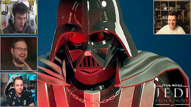 Реакция Летсплейщиков на Появление Дарта Вейдера в Star Wars Jedi Fallen Order ч.2