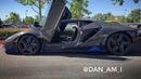 Lamborghini Centenario and Pagani Huayra run with Ducati 899
