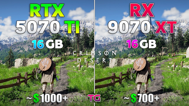 Crimson Desert: RX 9070 XT vs RTX 5070 Ti | 1080p | 1440p | 4K